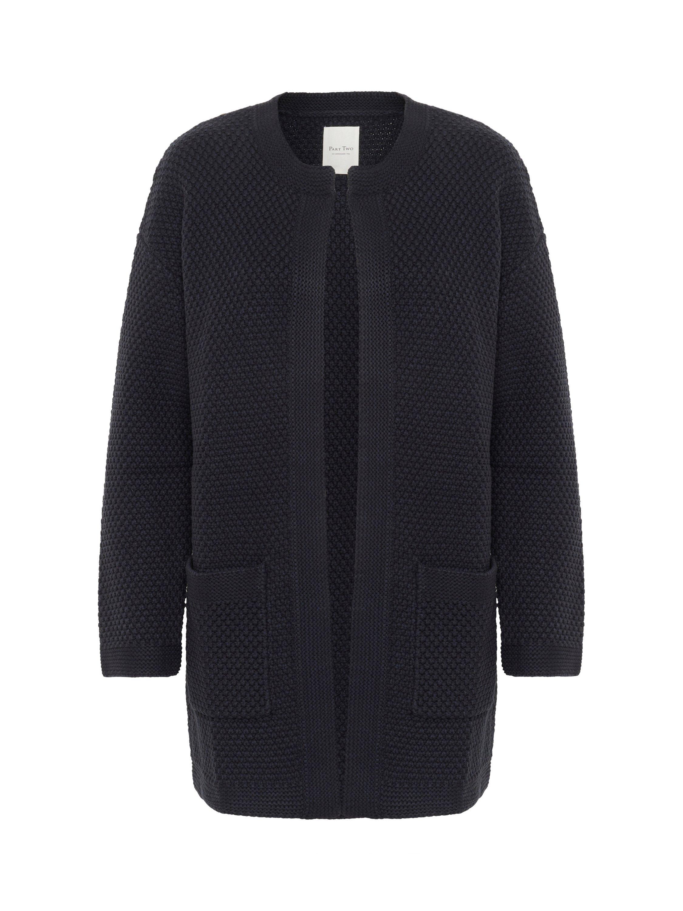 Product image 5 of 6, which shows Part Two Niya Open Neck Cardigan, Dark Navy, XS