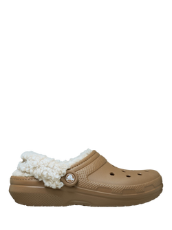 Crocs Classic Fleece Lined Clogs, Light Brown, Light Brown