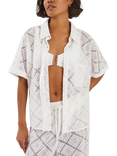 Accessorize Tile Lace Shirt, Ivory