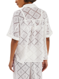 Accessorize Tile Lace Shirt, Ivory