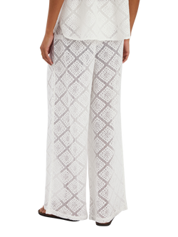 Accessorize Tile Lace Trousers, Ivory - view 2, Ivory