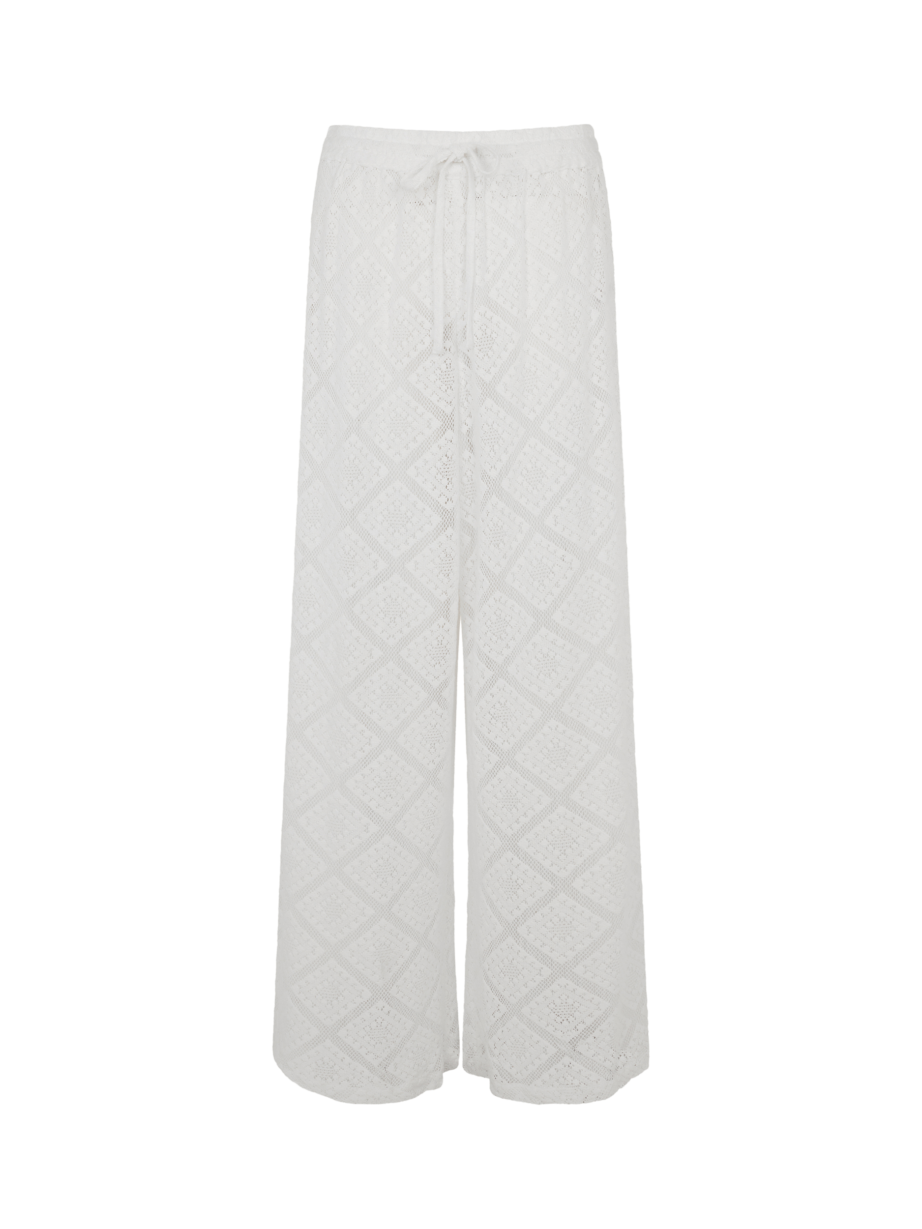 Product image 3 of 4, which shows Accessorize Tile Lace Trousers, Ivory, XS