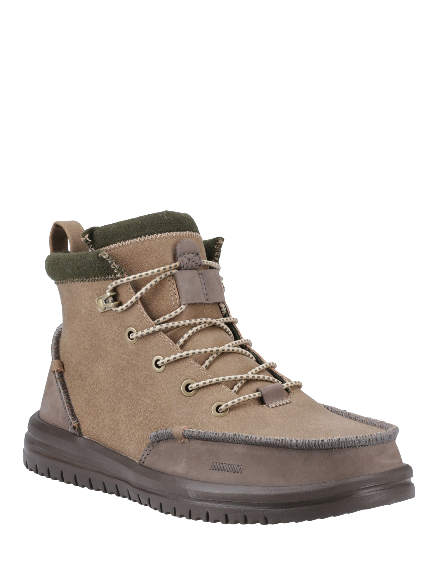 Product image 2 of 4, which shows Hey Dude Bradley Tumbled Classic Ankle Boots, Brown, 7