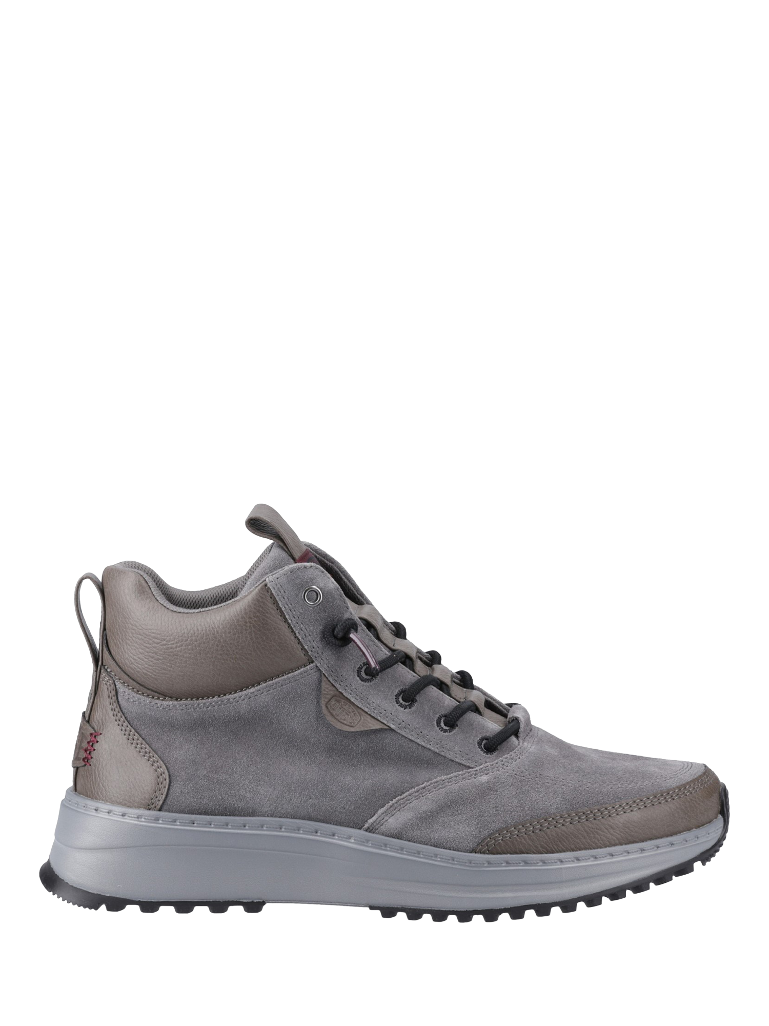 Product image 1 of 4, which shows Hey Dude Tahoe Lace Up Suede Ankle Boots, Grey, 7