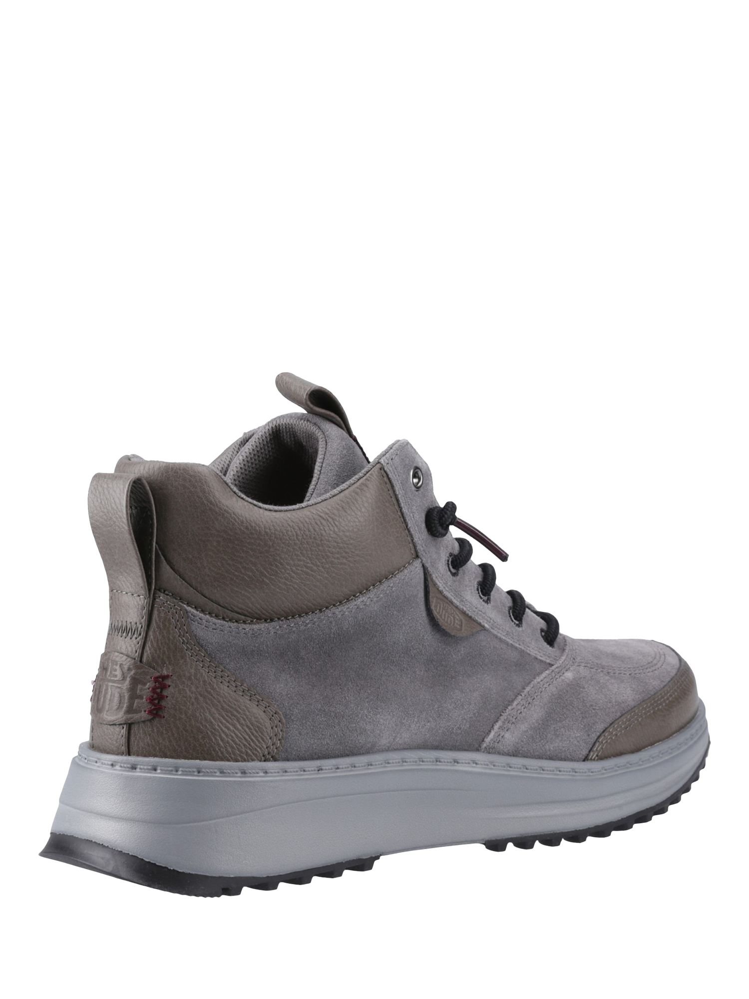 Product image 3 of 4, which shows Hey Dude Tahoe Lace Up Suede Ankle Boots, Grey, 7