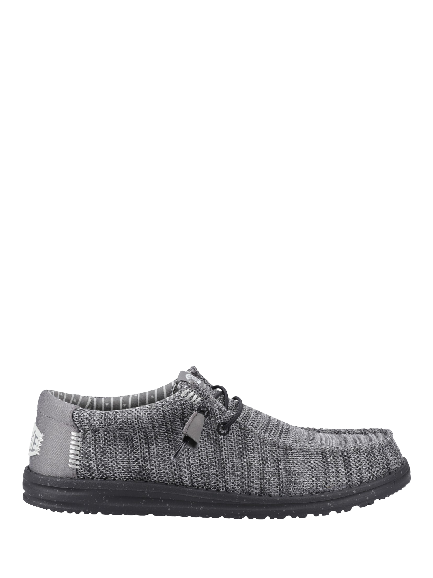 Product image 1 of 4, which shows Hey Dude Wally Slip On Shoes, Grey, 7