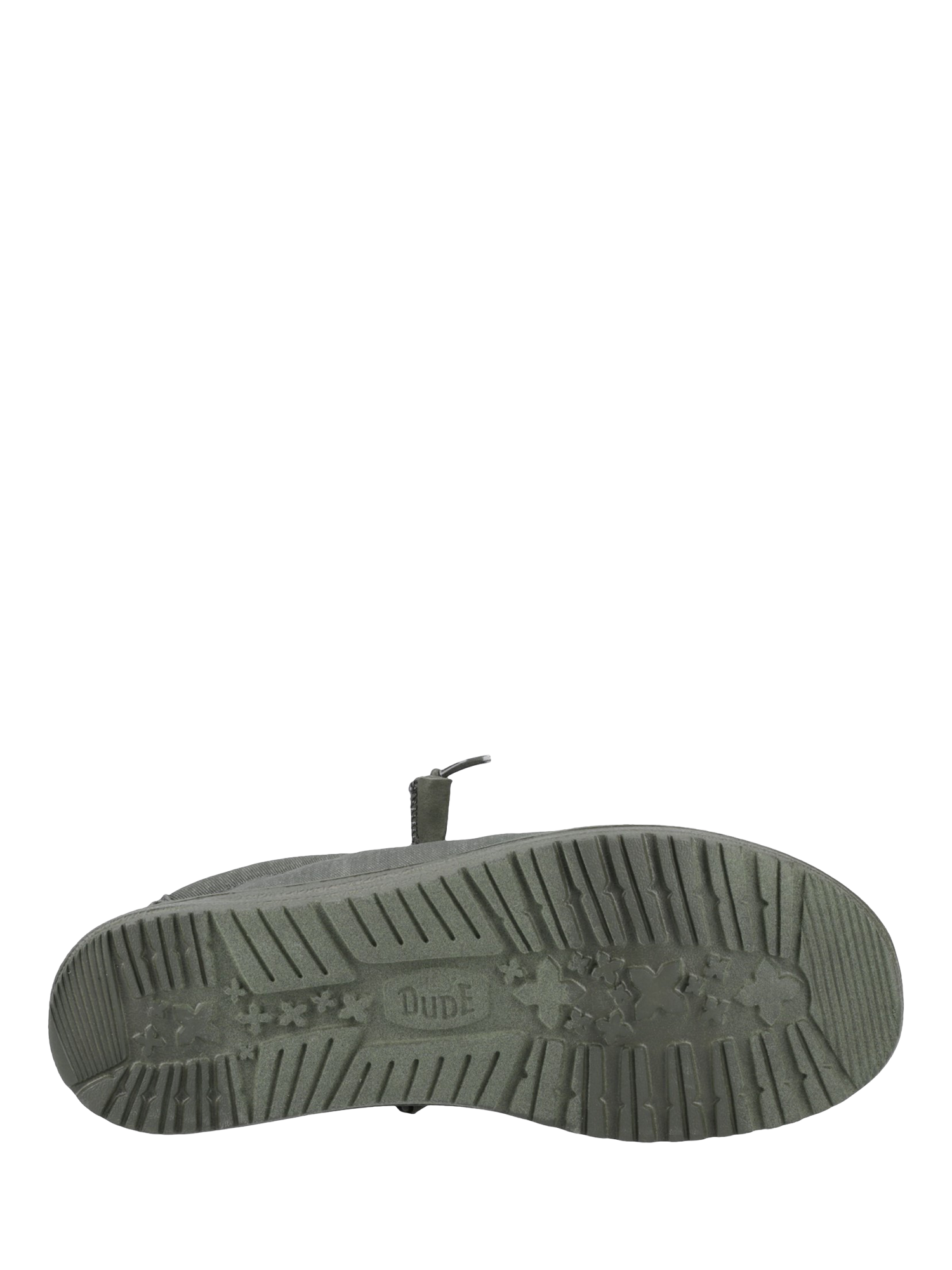 Product image 4 of 4, which shows Hey Dude Wally Stretch Canvas Boat Shoes, Green, 7