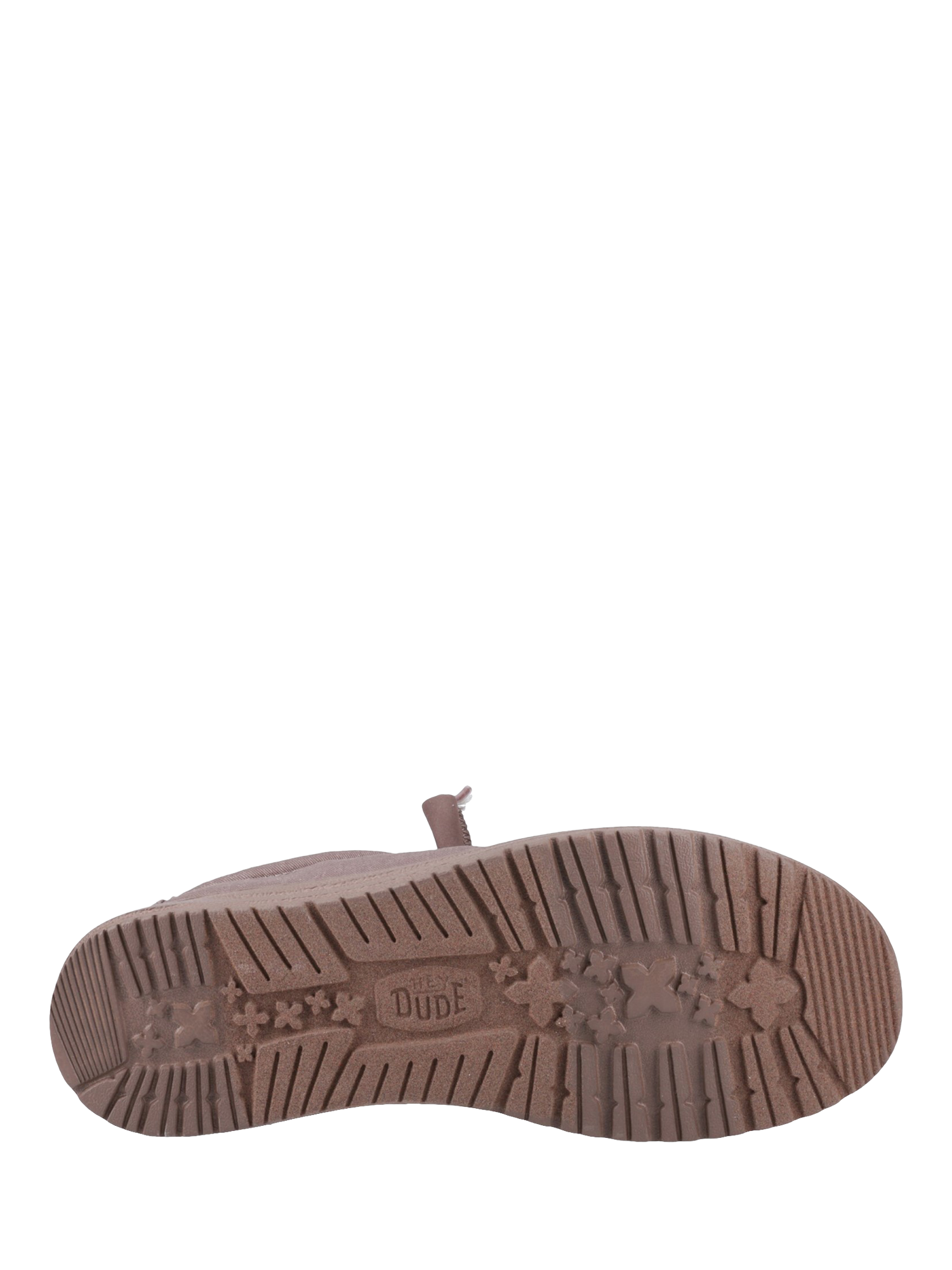 Product image 4 of 4, which shows Hey Dude Wally Stretch Canvas Boat Shoes, Taupe, 7