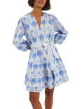 Accessorize Palm Broderie Mini Dress, White/Multi