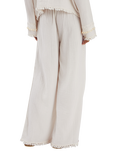 Accessorize Mirror Embellished Wide Leg Trousers, Ivory