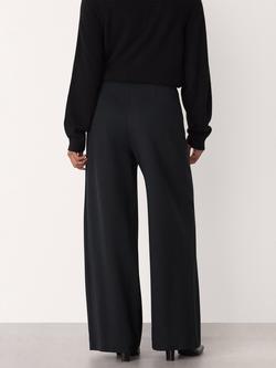 Whistles Petite Ponte Wide Leg Trousers, Black - view 2, Black