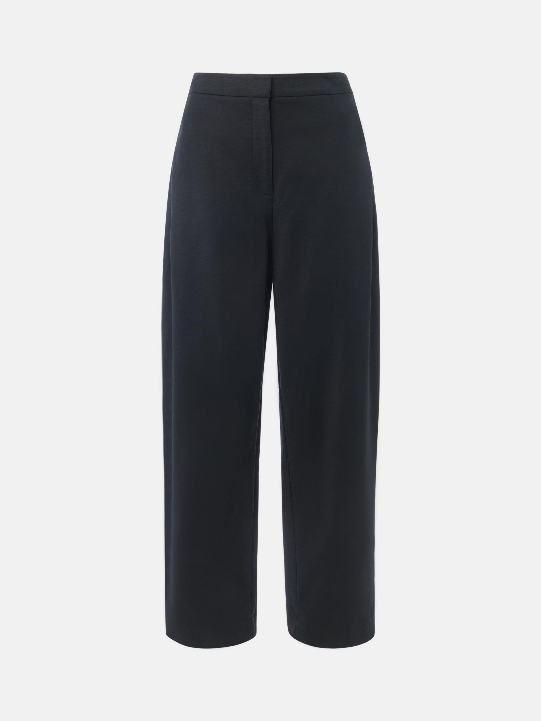 Product image 5 of 5, which shows Whistles Side Pleat Tapered Trousers, Black, 6