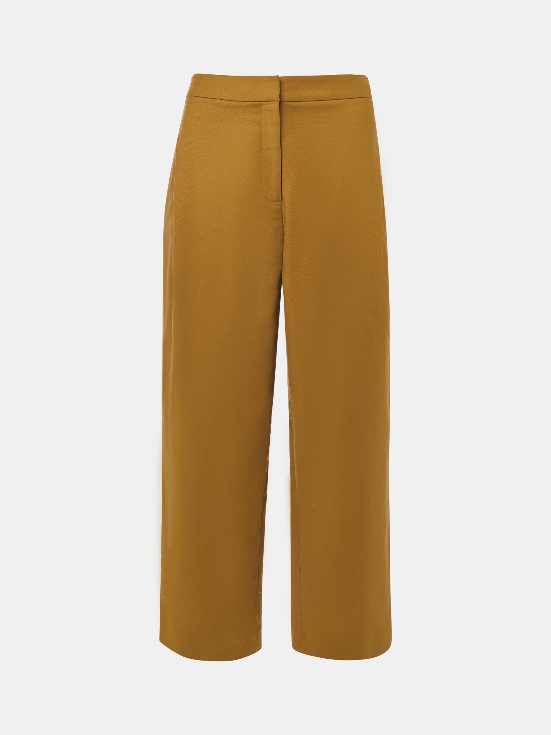 Product image 5 of 5, which shows Whistles Side Pleat Tapered Trousers, Camel, 6