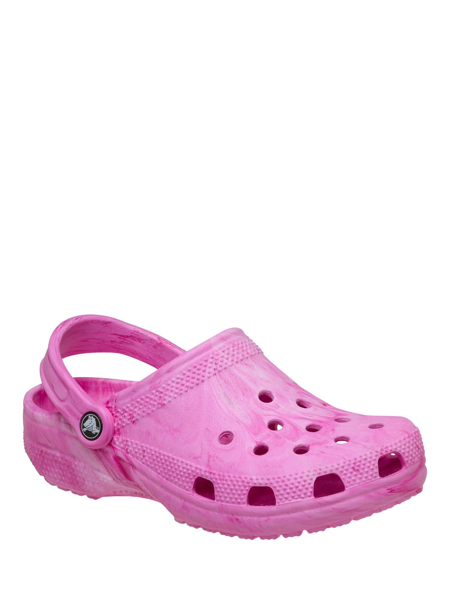 Product image 2 of 6, which shows Crocs Classic Marbled Clogs, Pink, 3