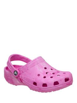 Crocs Classic Marbled Clogs, Pink - view 2, Pink