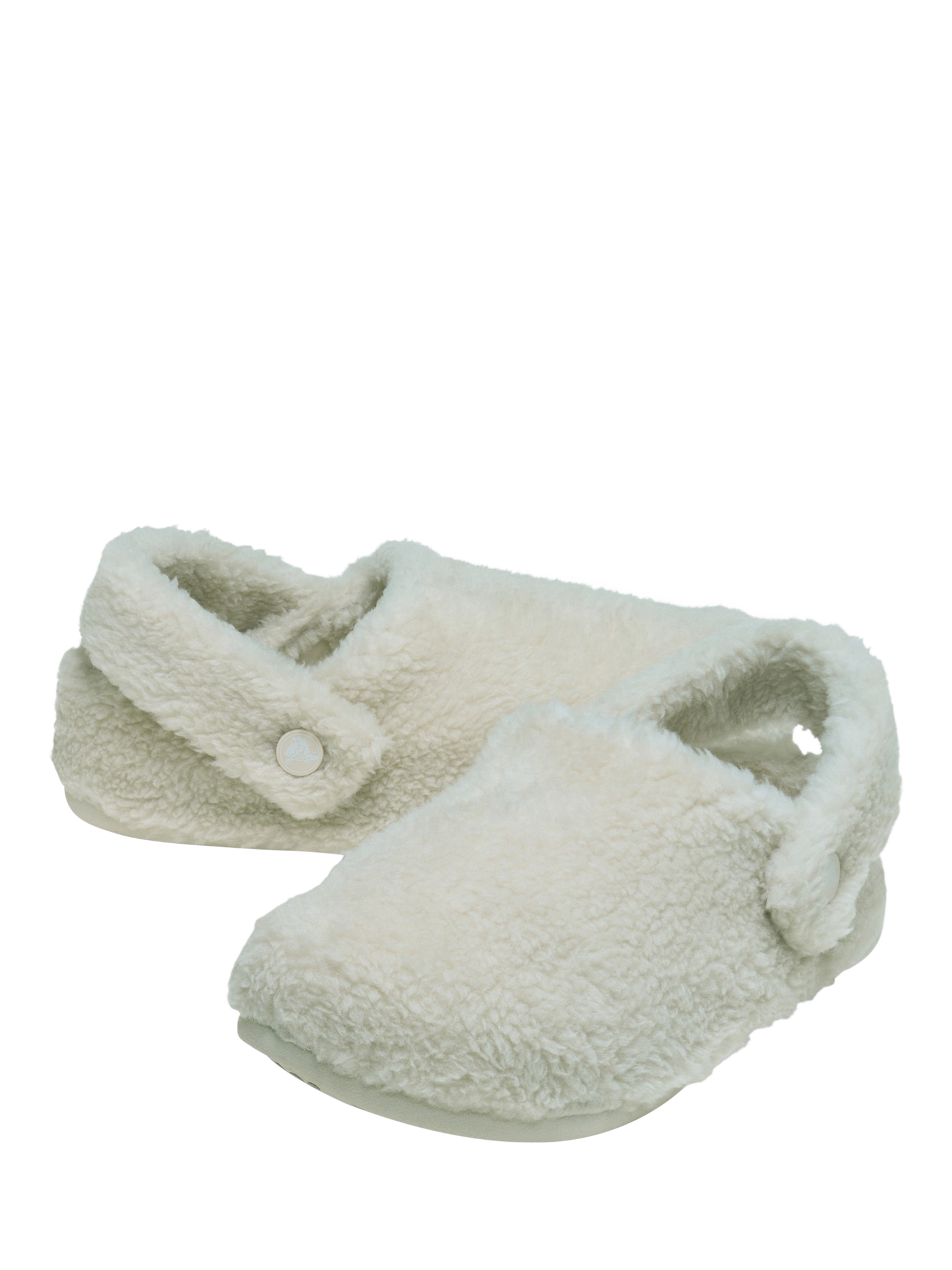 Product image 4 of 6, which shows Crocs Classic Cozzzy Slippers, Stucco, 3