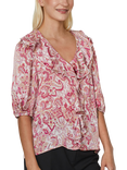 Sisters Point Got Paisley Ruffle Top