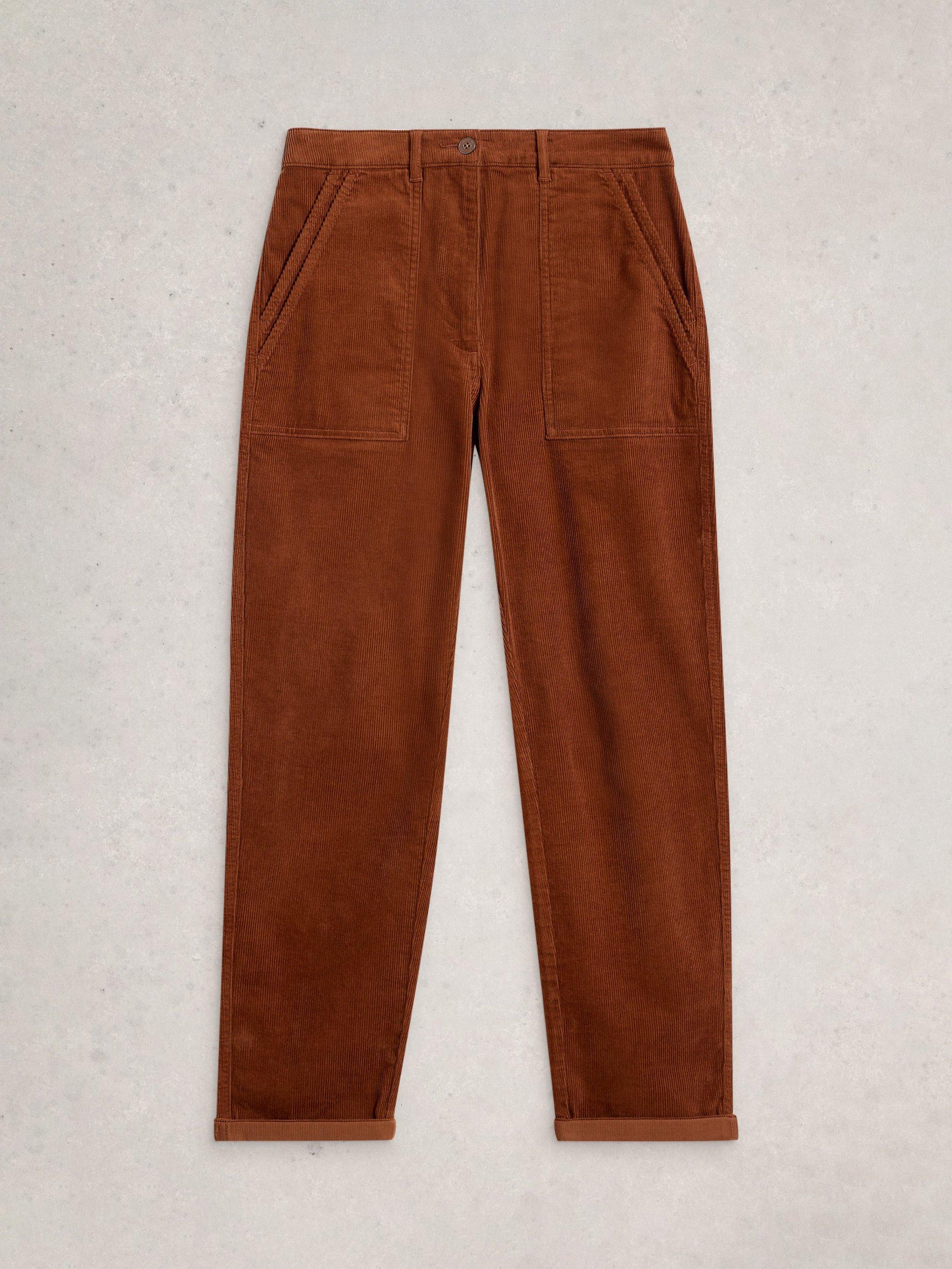 Product image 5 of 6, which shows White Stuff Twister Corduroy Trousers, Brown, 6S