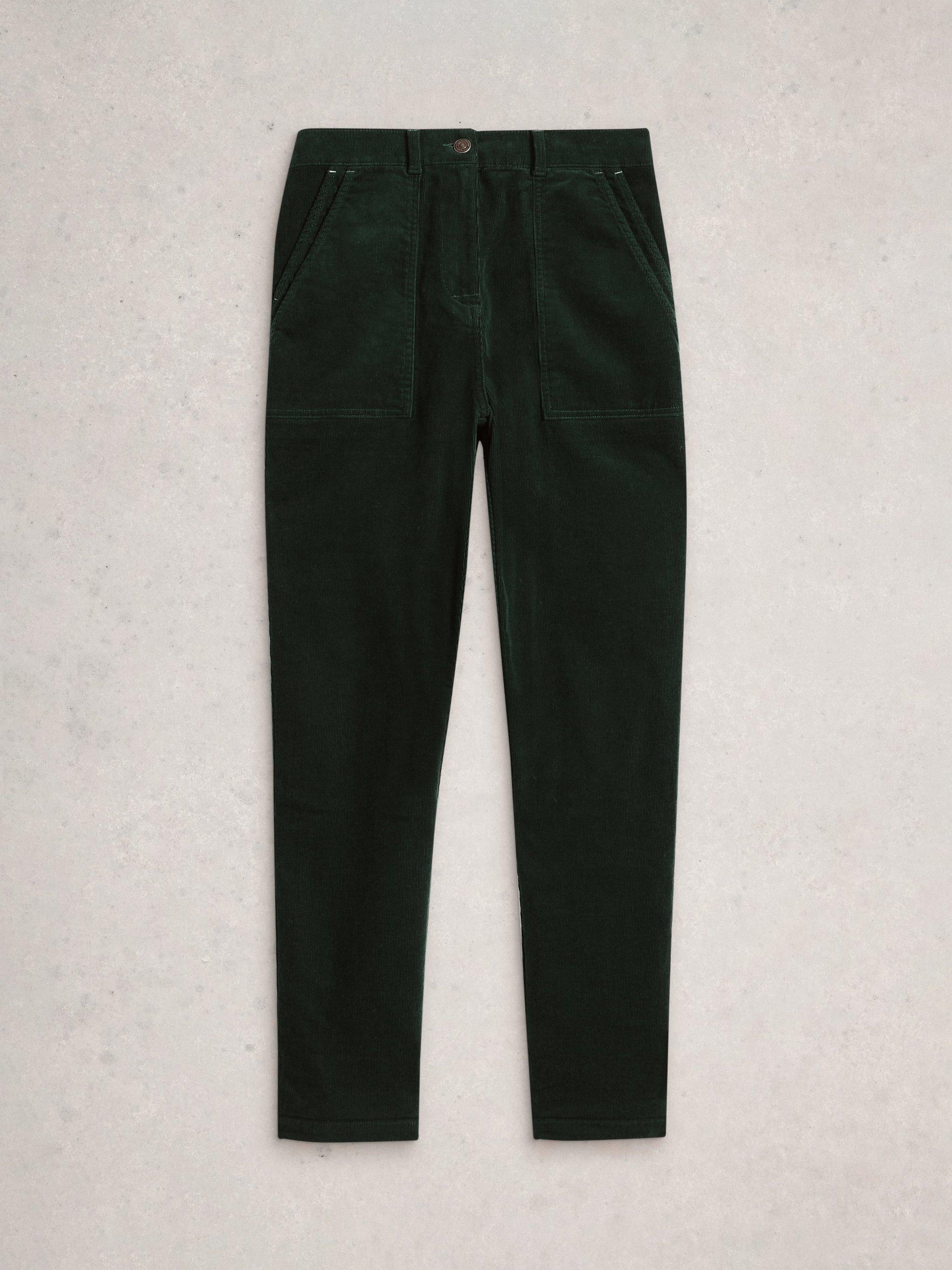 Product image 5 of 6, which shows White Stuff Twister Corduroy Trousers, Dark Green, 14R