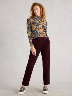 White Stuff Twister Corduroy Trousers, Dk Plum, Dk Plum