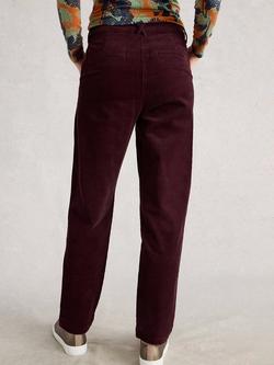 White Stuff Twister Corduroy Trousers, Dk Plum - view 2, Dk Plum