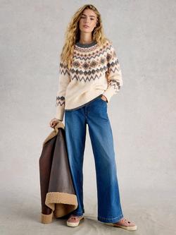 White Stuff Arctic Fair Isle Jumper, Natural/Multi, Natural/Multi