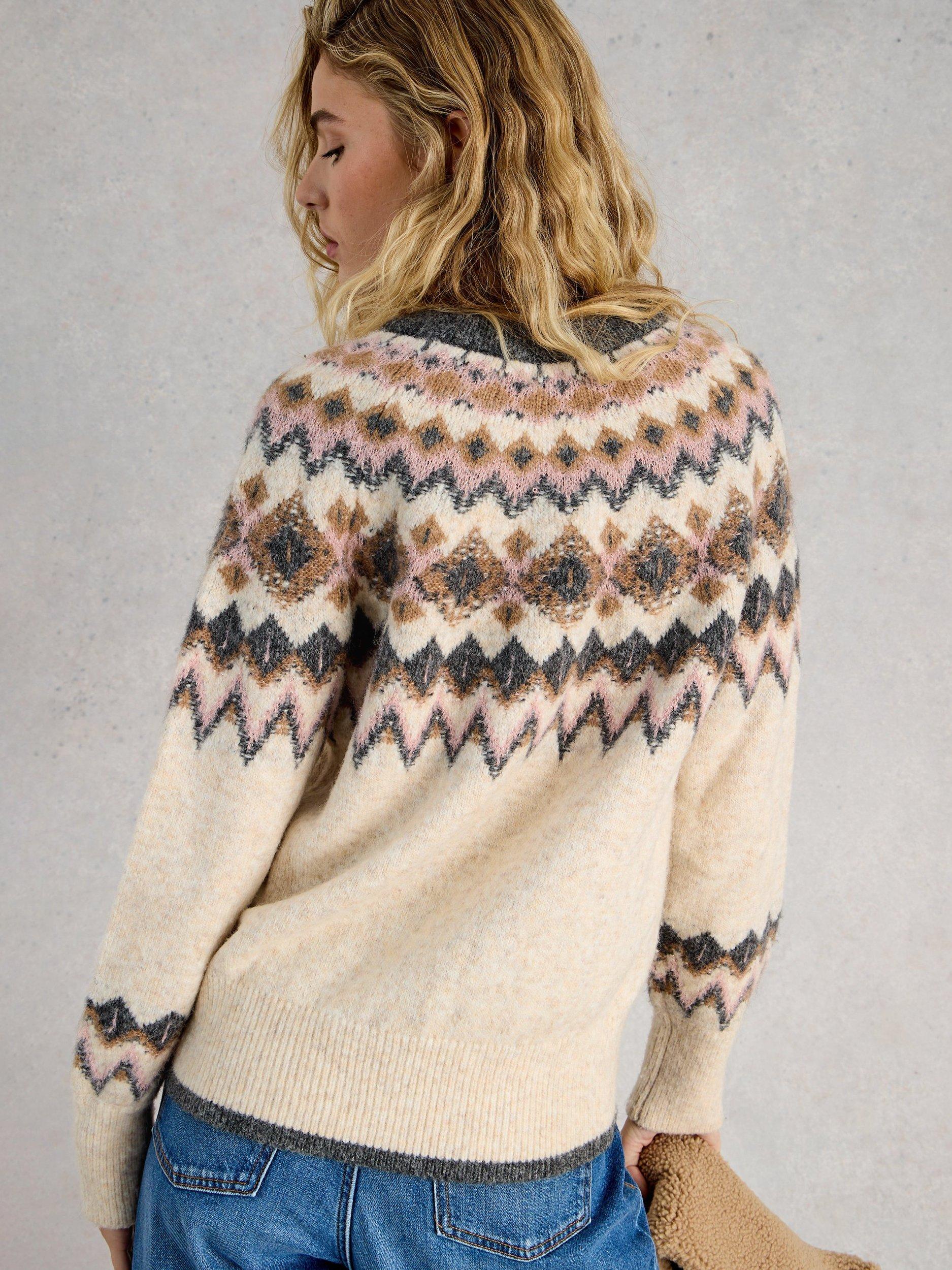 Product image 2 of 6, which shows White Stuff Arctic Fair Isle Jumper, Natural/Multi, 12