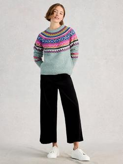 White Stuff Arctic Fair Isle Jumper, Teal/Multi, Teal/Multi