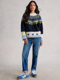 White Stuff Harriet Fair Isle Jumper, Navy/Multi, Navy/Multi
