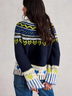 White Stuff Harriet Fair Isle Jumper, Navy/Multi - view 2, Navy/Multi