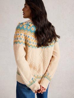 White Stuff Izzy Fair Isle Jumper, Ivory/Multi - view 2, Ivory/Multi
