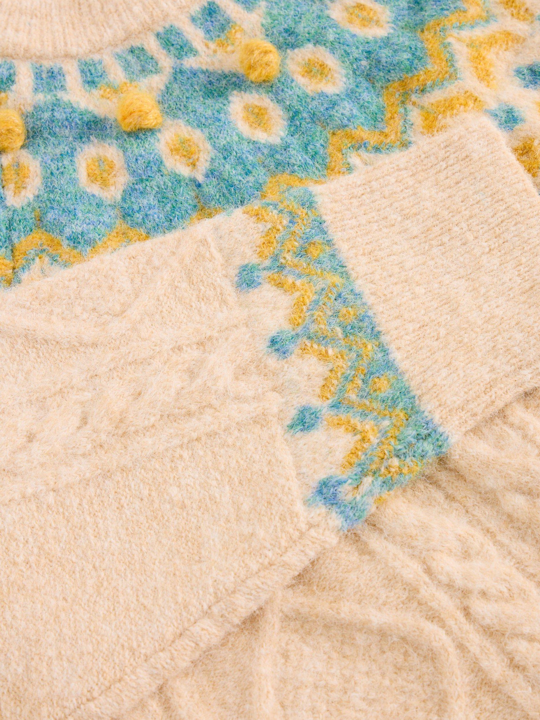 Product image 6 of 6, which shows White Stuff Izzy Fair Isle Jumper, Ivory/Multi, 16