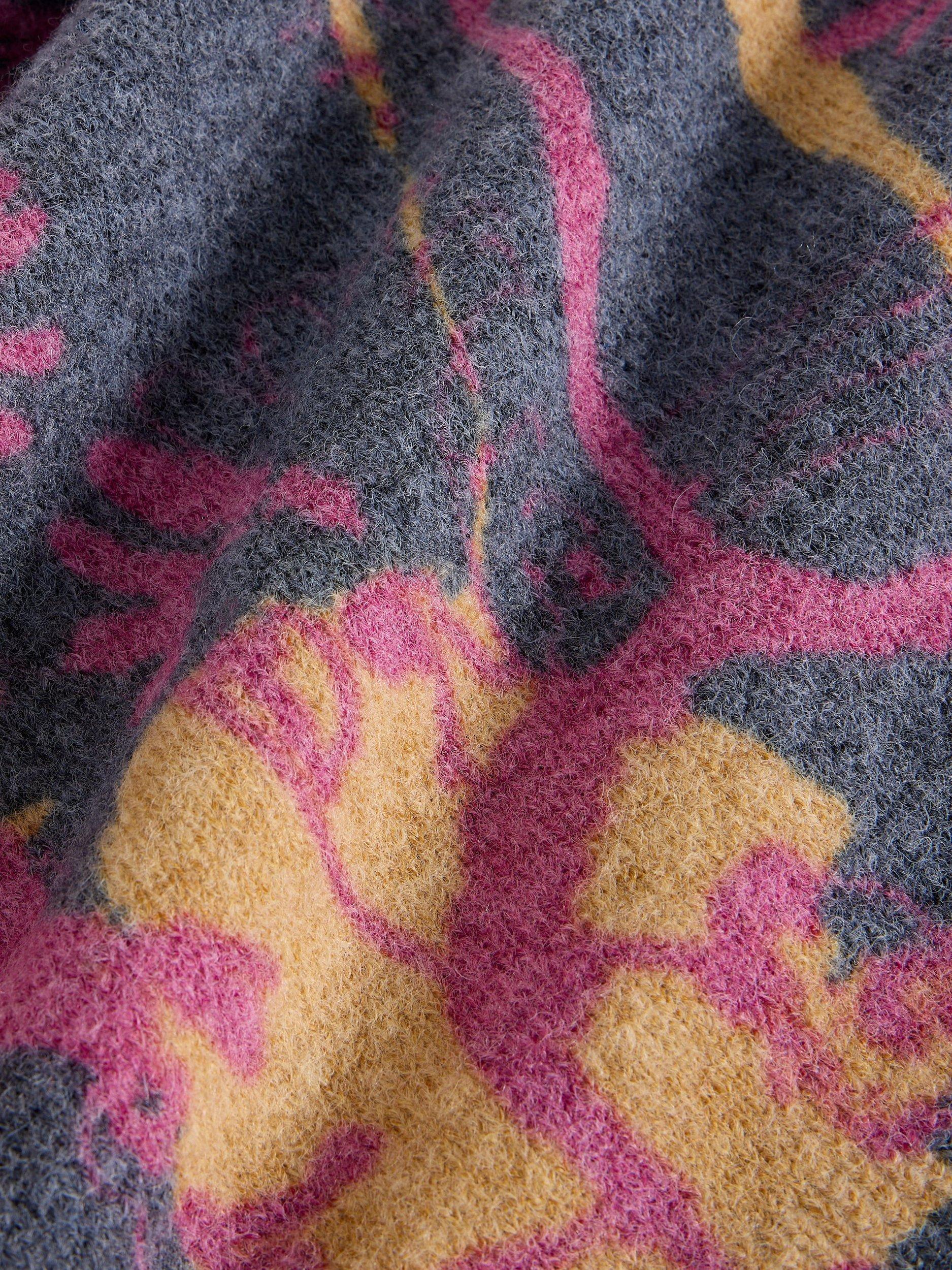 Product image 6 of 6, which shows White Stuff Jodie Abstract Wool Blend Jumper, Navy/Multi, 6