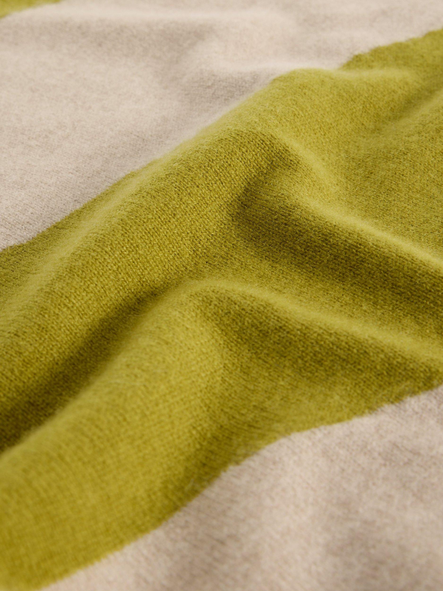 Product image 6 of 6, which shows White Stuff Kitty Abstract Cashmere Jumper, Natural/Green, 14