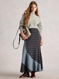 White Stuff Mono Roll Neck Yarn Jumper, Ivory/Multi