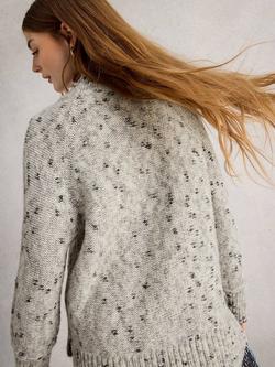 White Stuff Mono Roll Neck Yarn Jumper - view 2, Ivory/Multi