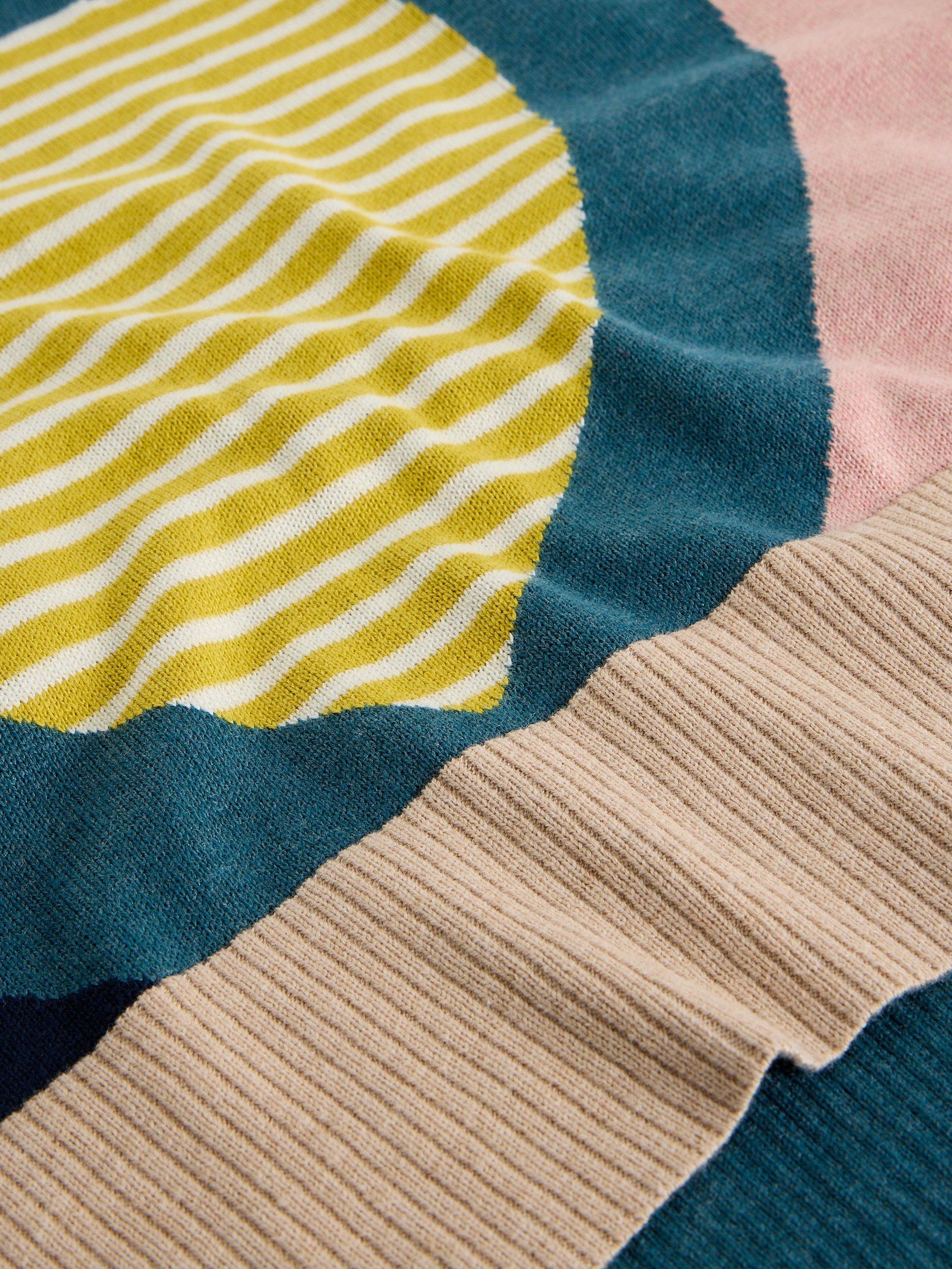 Product image 6 of 6, which shows White Stuff Olive Heart Stripes Jumper, Pink/Multi, 6