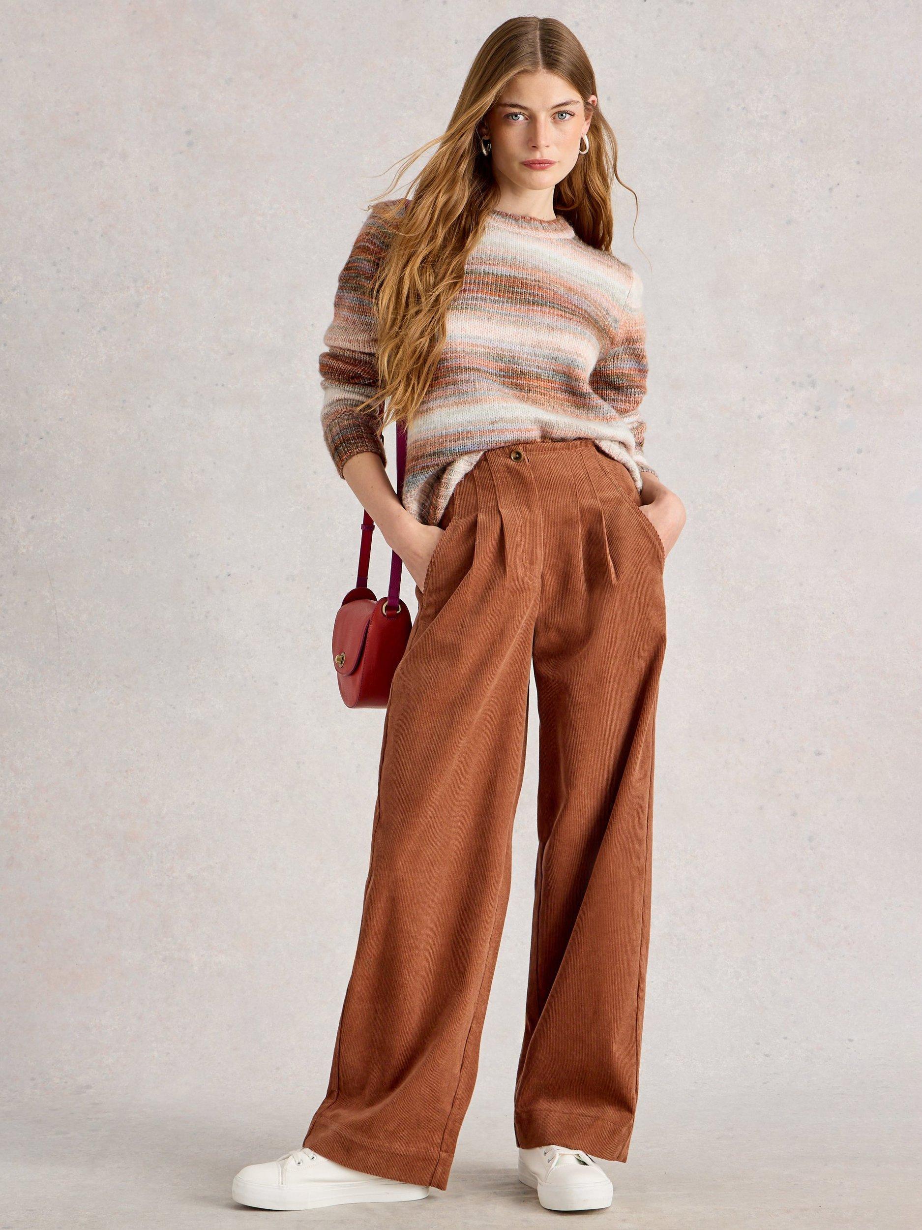 Product image 1 of 6, which shows White Stuff Spacedye Wool Blend Jumper, Natural/Multi, 6