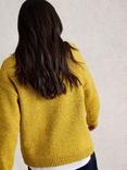 White Stuff Textured V-Neck Jumper, Mid Yellow