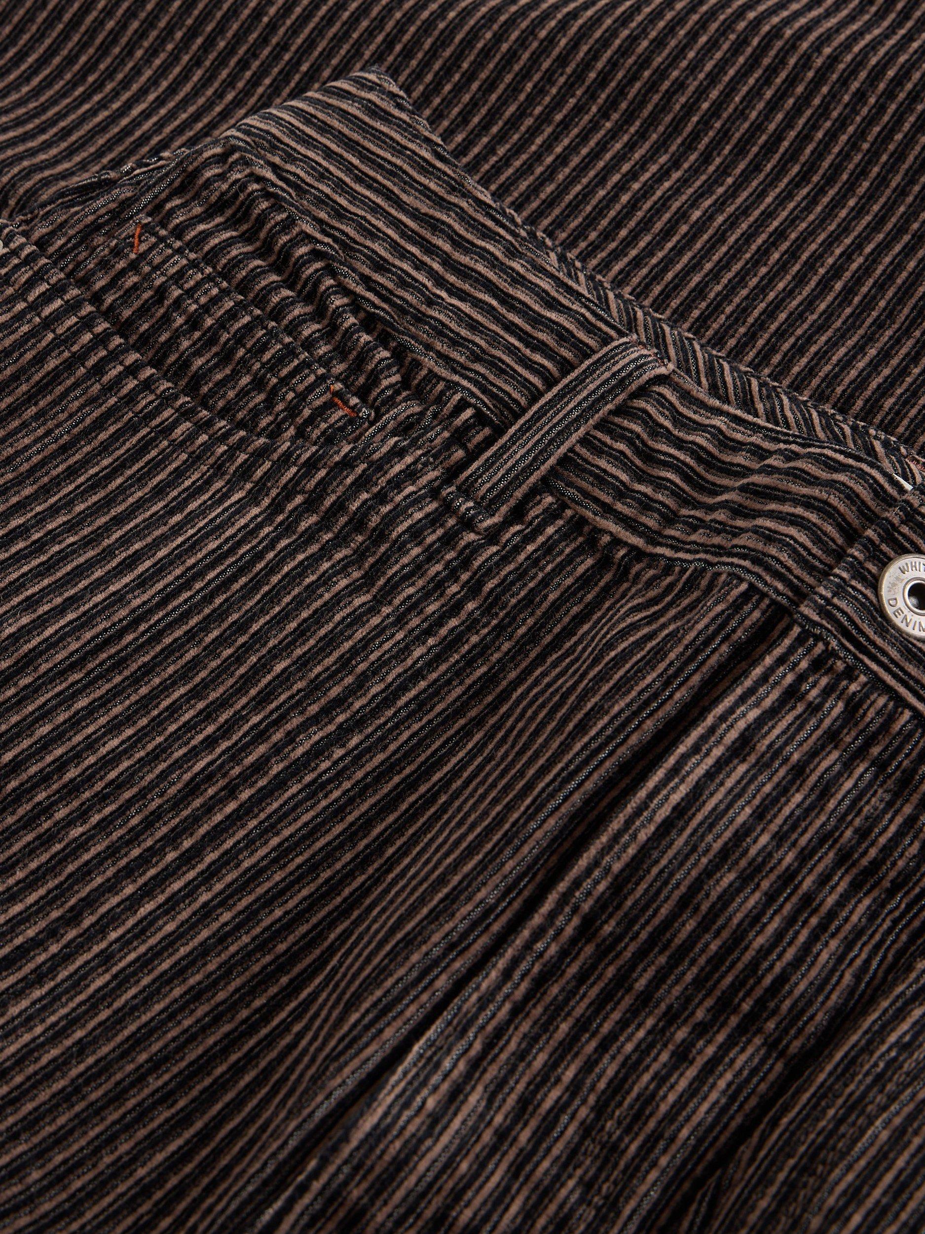 Product image 6 of 6, which shows White Stuff Tia Cotton Wide Leg Cropped Trousers, Black/Multi, 12R