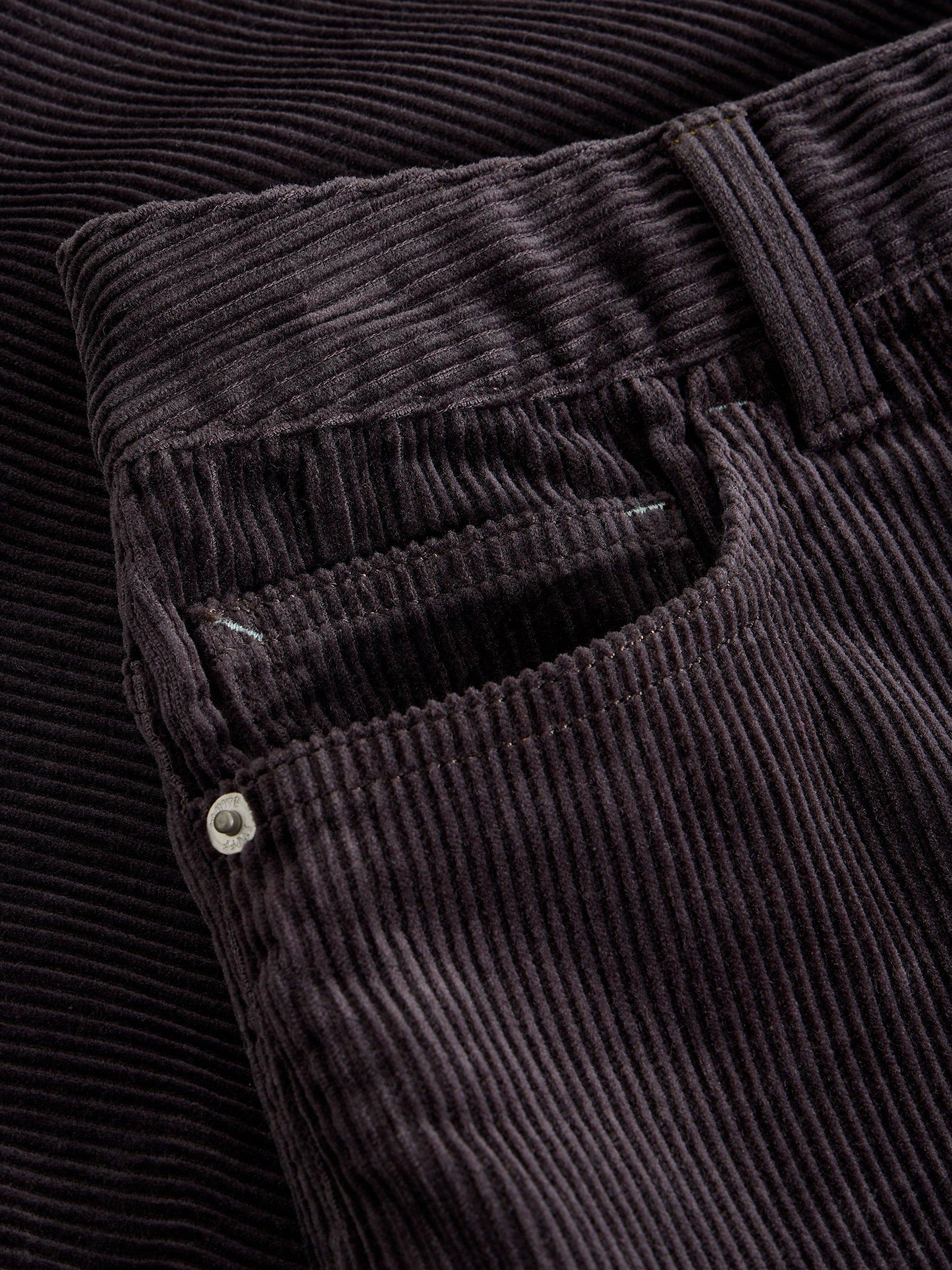 Product image 6 of 6, which shows White Stuff Tia Cotton Blend Wide Leg Cropped Trousers, Dark Grey, 10R