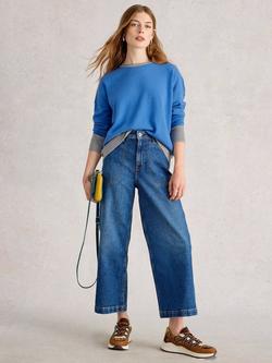 White Stuff Crew Neck Colour Block Jumper, Blue/Multi, Blue/Multi