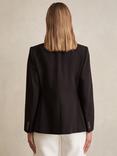 Reiss Lia Wool Blend Double Breasted V Neck Long Sleeve Petite Blazer