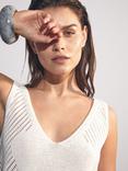 Reiss Helena Cotton Blend Sleeveless V Neck Vest