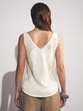 Reiss Helena Cotton Blend Sleeveless V Neck Vest