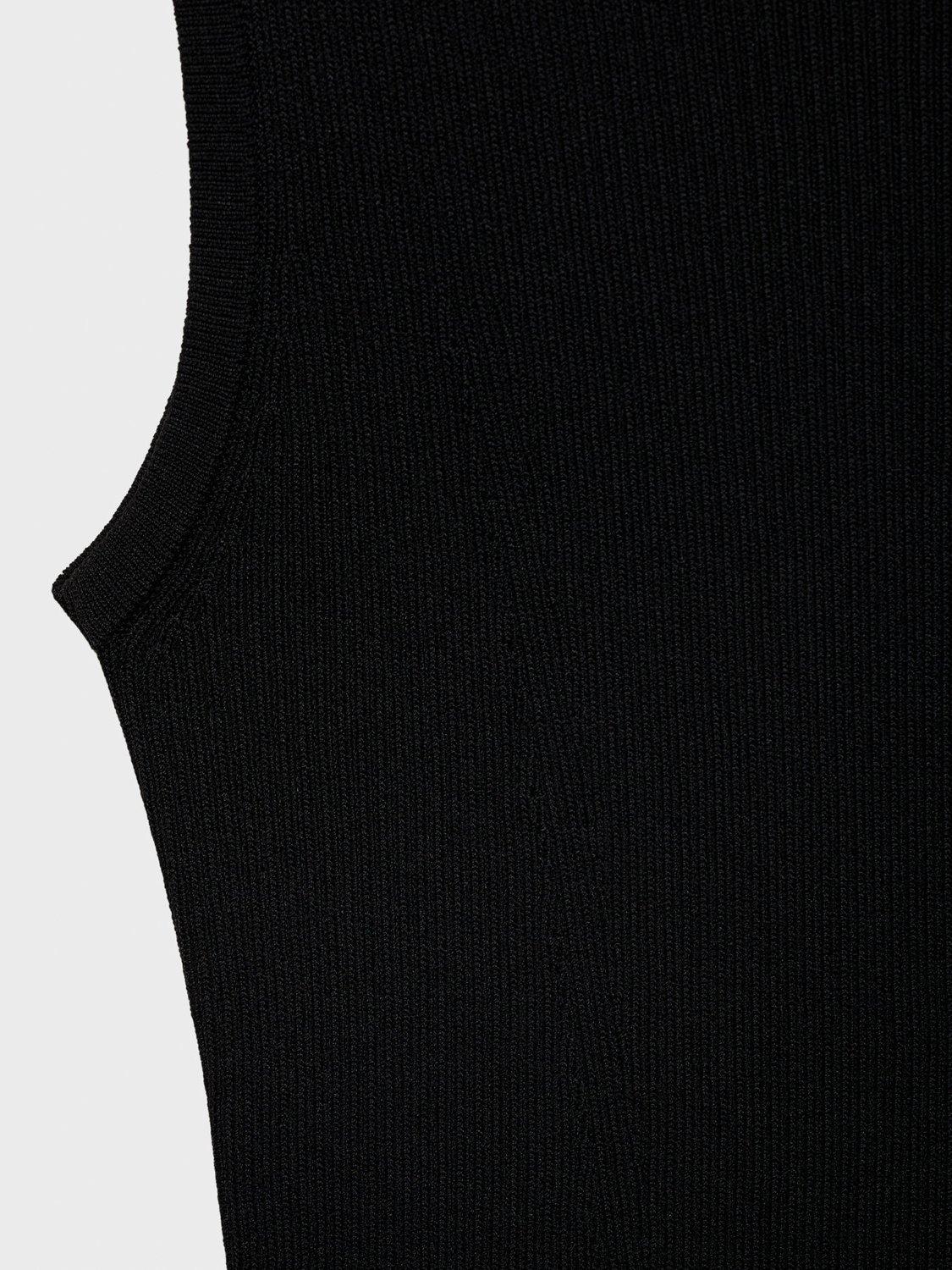 Product image 7 of 7, which shows Mango Albert Sleeveless Fit and Flare Mini Dress, Black, 10
