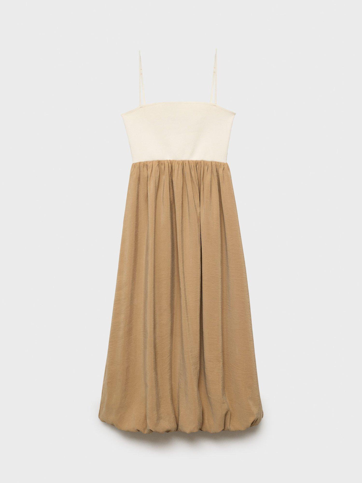 Product image 3 of 8, which shows Mango Almond Midi Dress, Medium Brown, 10