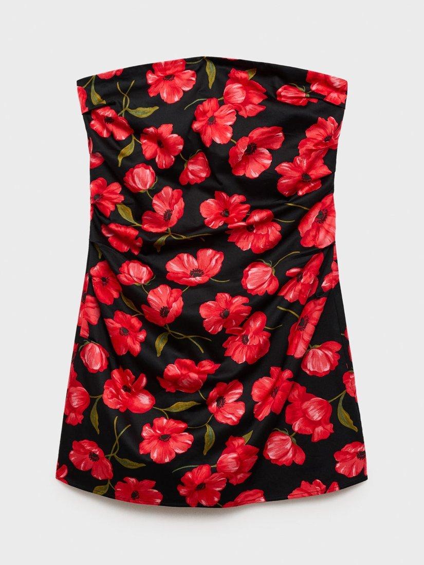 Product image 3 of 8, which shows Mango Ama Floral Mini Dress, Black/Multi, 10