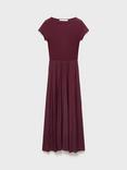 Mango Calderam Split Maxi Dress, Dark Red
