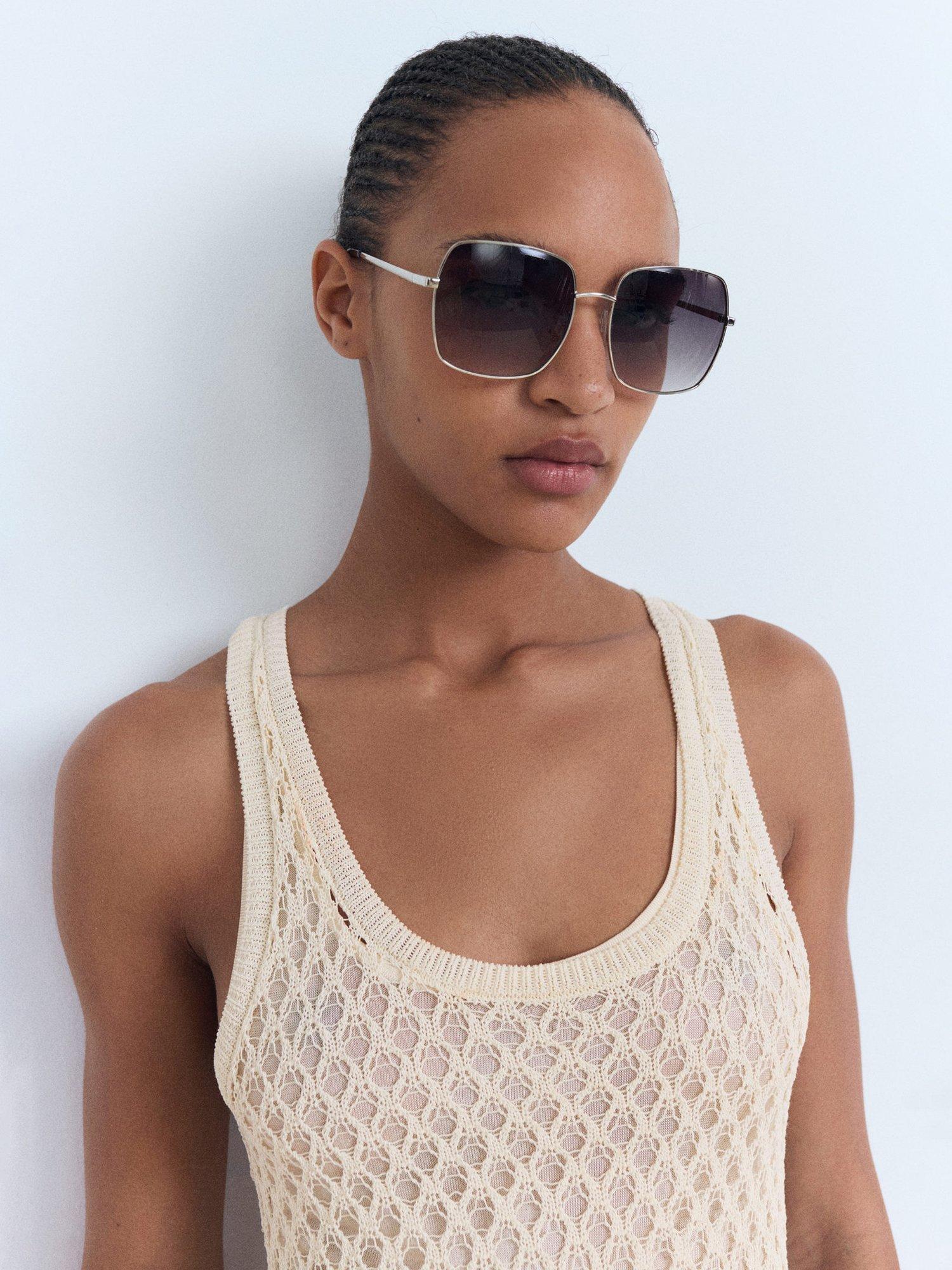 Product image 6 of 8, which shows Mango Juancho Textured Dress, Light Beige, 6